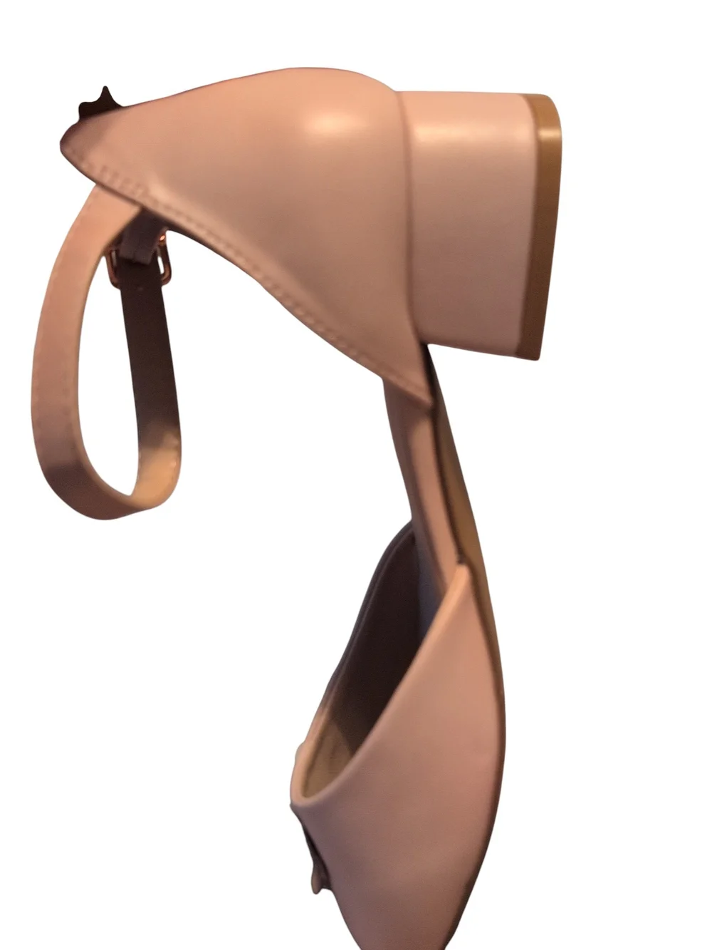 ICON Blush Pink Floral Ankle-Strap Heels
